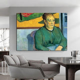 Paul Gauguin Hand Painted Oil Painting Mrs. Lu Lan Abstract People Classic Retro Wall Art Room Decor