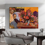 Paul Gauguin Hand Painted Oil Painting Flowers of France Abstract Classic Retro Wall Art Room Decor