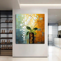 Hand Painted Oil Paintings on Canvass Abstract Flower for Home Wall Art Decoracion