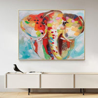 Hand Painted Elephant Hand Painted Oil Painting On Canvas Animal Wall Art Abstract Paintings