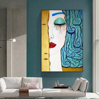 Hand Painted Abstract Gustav Klimt Tear Oil Painting