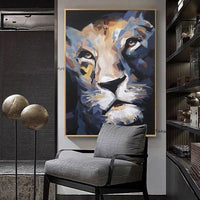 Hand Painted Abstract Animal Tiger Oil Painting On Canvas Leopard work Modern Painting For Room