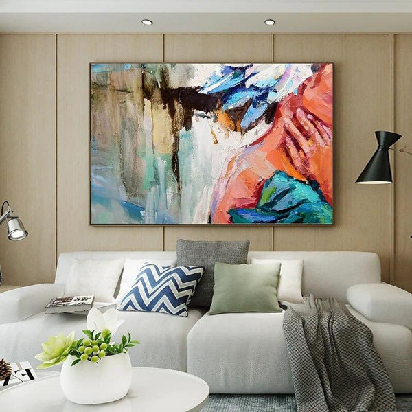 Hand Painted Oil Painting Impression People Abstract Woman Art Canvas Wall Art