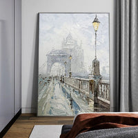 Hand Painted Oil Paintings Modern Impression City Landscape Canvas Modern Wall Art Decorations