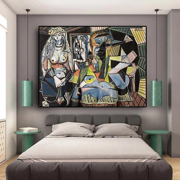 Top aritist Hand Painted Women Of Algiers Picasso on Canvas home decor Wall Art