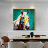 Modern Abstract Wall Art Canvas Palette Knife Hand Painted Horse Oil painting On Canvass Paintings