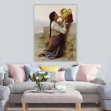 Hand Painted William Adolphe Bouguereau Famous Master “Thirst” Canvas Oil Paintings Decor Wall Art