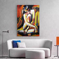 Hottest Modern Abstract Sexy Naked Girls Figure Hand Painted Oil Painting On Canvas Wall Art