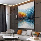 Abstrakte Landschaft handgemalte Leinwand Wandkunst Home Living Wandbild Dekoration