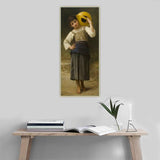 Hand Painted Oil Painting Citon William Adolphe Bouguereau《The Water Girl》Canvas Home interior