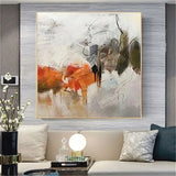 Hand Painted Art Oil Painting Lines Abstract Impression Landscape Corridor Office