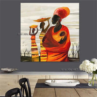 Abstract Canvas Painting Retro Figure Modern Wall Art Canvas