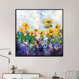 Hand Painted oil painting Modern Landscape Knife Flower Art Canvas Paintings Abstract Decoratives