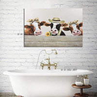 Wall Art Oil Animal Lovely Cow Modern On Canvas Bedroom And s