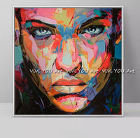 Nielly Style Francoise ArtWork Hand Painted Oil painting Face picture Art Women Modern Abstract on Canvas