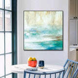 Wall Art Canvas Abstract Lake Landscape Modern Hand Painted Home