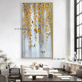 Hand Painted Beautiful Flowers Minimalist Abstract Modern On Canvas Decorative