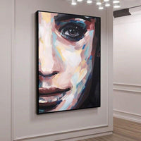 Women Knife Face Art Oil Painting on Canvas Hand Painted Modern Hand Painted