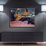 Hand Painted Art Oil Painting Paul Gauguin At the Beach Woman Figure Impressionism Abstract Retro Room Decors