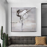 Hand Painted Abstract Oil Painting Ballet Dancer Canvas Painting Modern Livingrooms