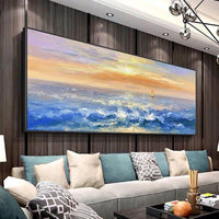 The Sea And Sky Landscape Hand Painted Beautiful Abstract Oil Paintings On Canvas Modern Decors