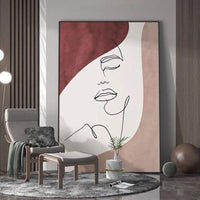 Hand Painted Naked Women Line Drawing Sexy Girl Canvas Oil Painting Abstract Boho Decor