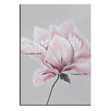 Hand Painted Abstract Pink Flower Oil Painting On Canvas Simple Home Room