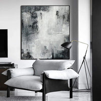 Abstract Painting Black White Modern Landscape Wall Art Hand Painted Painting Wall Painting For Home Decoration