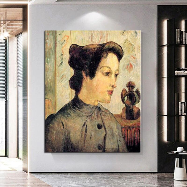 Paul Gauguin Hand Painted Oil Painting Woman with Hairstyle Figure Classic Retro Abstracts Decor