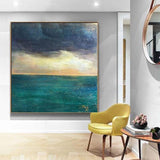 Modern Hand Painted Abstract Landscape On Canvas