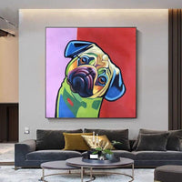 Cartoon Oil Painting Hand Painted Pets On Canvas Modern Artists Paintingative For Kid Room