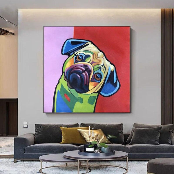 Cartoon Oil Painting Hand Painted Pets On Canvas Modern Artists Paintingative For Kid Room