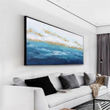 New Abstract Seascape Oil Painting Canvas Art Hand Painted Wall Mural Artwork