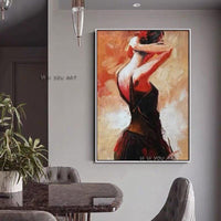 Hand Painted Modern Beautiful Lady oil painting sex nude body art Wall Art Knife