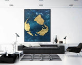 Canvas Wall Art Abstract Earth Painting On Canvas Oversized Wall Art Vertical Original Abstract Painting