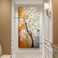 Hand Painted Oil Painting 3D Knife Flower Landscape Abstract Wall Arts Modern On Canvas Unframe