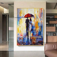 Hand Painted Oil Painting Modern Abstract Canvas Impression People Abstracts