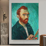 Hand Painted Van Gogh Self Portrait Impression Character