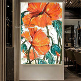 Hand Painted Flower Oil Painting Abstract On Canvas Modern Flower Wall