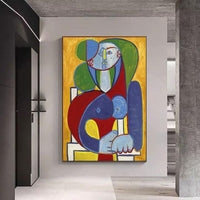 Hand Painted Picasso Françoise Gillow Abstract Wall Art Painting Decorative