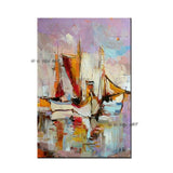 Hand Painted Abstract Colourful Oil Paintings On Canvas For Office Hand Painted Modern Wall Art