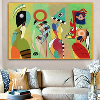 Hand Painted Modern Canvas Oil Painting Vassily Kandinsky Abstract For Home Room Decorative