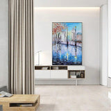 Abstract Oil Painting Hand Painted Oil Paintings Wall Art Canvas Street Landscape Abstract For Hotel Decor