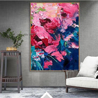 Hand Painted Abstract Painting Modern Minimalist Salon Canvas Painting Bedroom Wall- Oil Painting