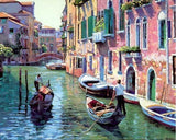 DIY Painting By Numbers City Scenery DIY Frame Pictures Paint By Number Venice On Canvas DIY Home Decoration 60x75cm