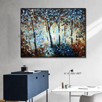 Hand Painted On Canvas Wall Art Landscape Modern Artwork Bedroom Office Decor