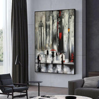 Hand Painted People Landscape Hand Painted Abstract Modern Wall Art Wall Painting