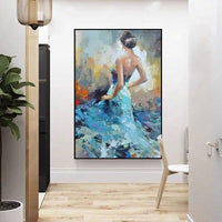 Sexy Dancing Girl Abstract Hand Painted Oil Painting Modern