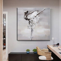 Hand Painted Abstract Oil Painting Ballet Dancer Canvas Painting Modern Livingrooms