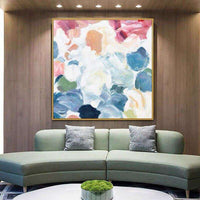 Abstract Colorful Color Block Canvas Painting Hand Modern Wall Art Pictures For Living Room Aisle As Christmas
